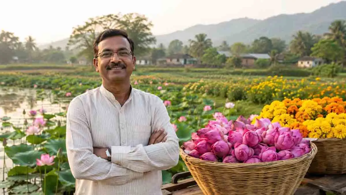 এলঅ্যান্ডটি-র চাকরি ছেড়ে ফুল চাষে সাফল্য সঞ্জীবের
