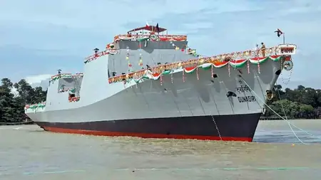 নৌবাহিনীর শক্তি বৃদ্ধি, লঞ্চ হল স্টিলথ ফ্রিগেট ‘দুনাগিরি’-র নতুন ক্রেস্ট