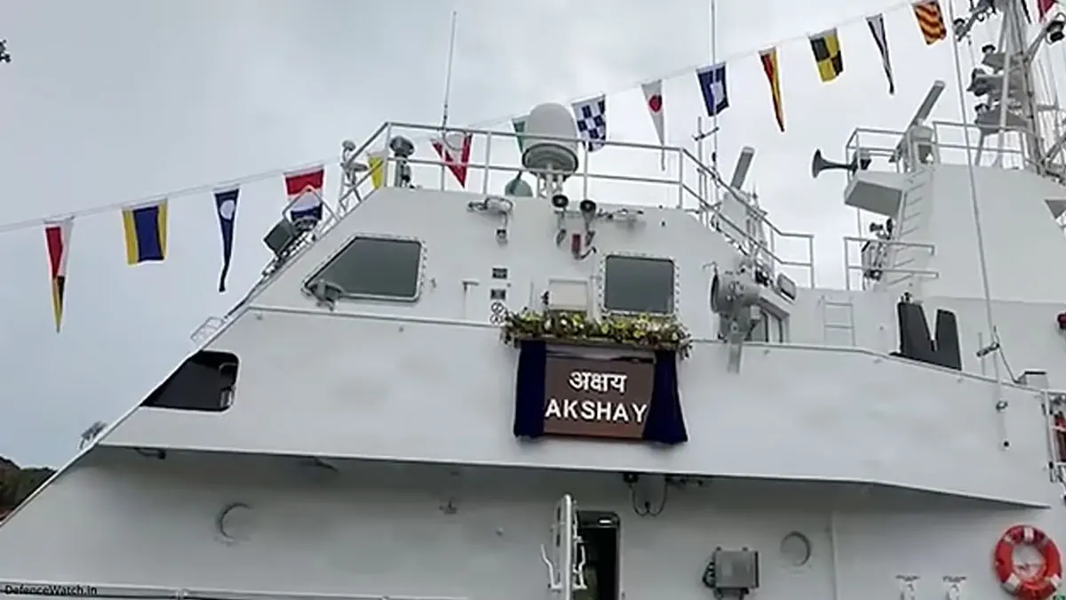ভারতীয় কোস্ট গার্ডের বহরে যুক্ত হল নতুন জাহাজ ‘আইসিজিএস অক্ষয়’