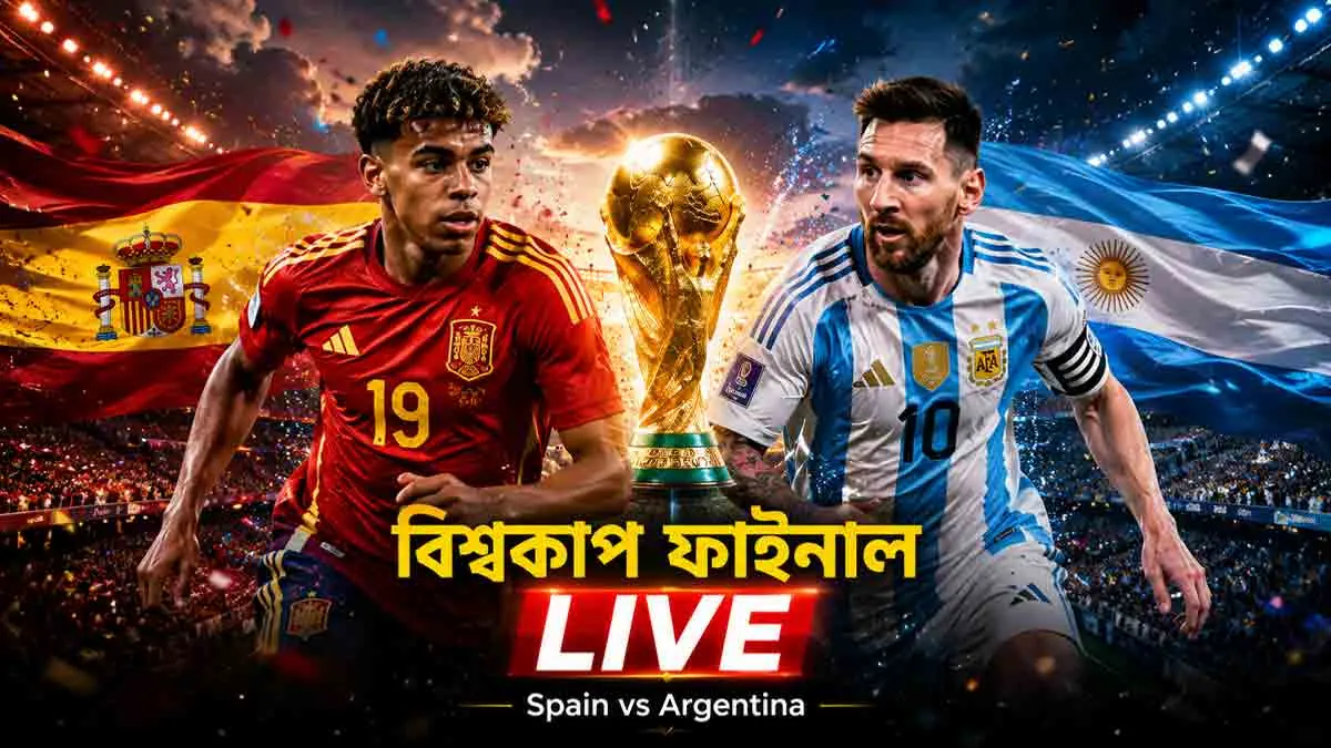 ফিফা বিশ্বকাপ ফাইনাল: স্পেন বনাম আর্জেন্টিনা, কে হবে বিশ্বসেরা?