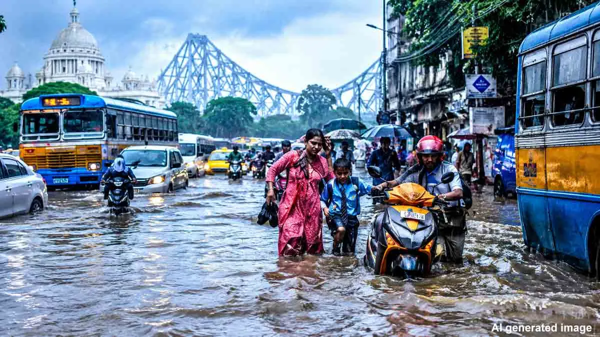 কলকাতার জলমগ্ন এলাকা, মধ্য কলকাতায় চরম দুর্ভোগ